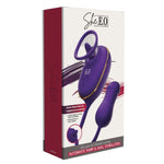 SHE.E.O - APARELHO DE SUCÇÃO CLITORIANA COM EFEITO DE LAMBIDA E ESTIMULADOR ANAL ROXO