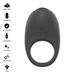 Intense - Merlotte Vibrating Penis Ring with Clitoris Stimulation Black