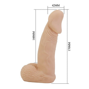 Pretty Love - Arnês Zane com Dildo Flexível 17 cm Ø 4,3 cm Natural