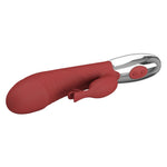 Pretty Love - Vibrador Coelho de Jacarandá 30 Funções Recarregável Via USB Vermelho