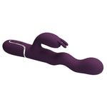 Pretty Love - Vibrador Loursen Rabbit com Movimento de Impulso e 7 Vibrações, Recarregável Via USB, Roxo