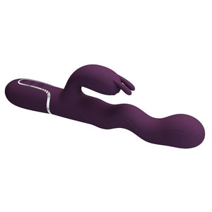 Pretty Love - Vibrador Loursen Rabbit com Movimento de Impulso e 7 Vibrações, Recarregável Via USB, Roxo