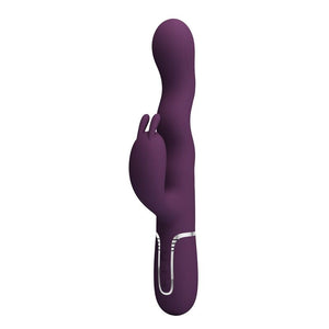 Pretty Love - Vibrador Loursen Rabbit com Movimento de Impulso e 7 Vibrações, Recarregável Via USB, Roxo
