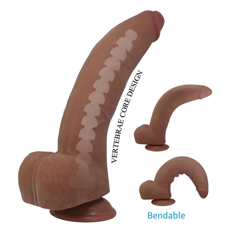 Pretty Love - Ulric Dildo Flexível Realista 26 cm Ø 5,5 cm Tpe Marrom