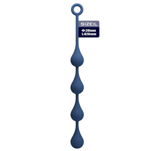 Mr Play - Bolinhas Anal de Silicone Azuis Tamanho G 42,6 cm