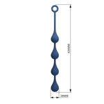 Mr Play - Bolinhas Anal de Silicone Azuis Tamanho G 42,6 cm