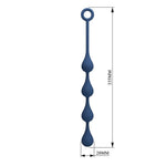 Mr Play - Bolinhas Anal de Silicone Azuis Tamanho M 33 cm