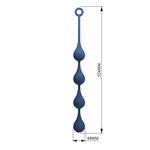 Mr Play - Bolinhas Anal de Silicone Azuis Tamanho XL 52,5 cm