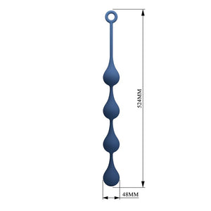 Mr Play - Bolinhas Anal de Silicone Azuis Tamanho XL 52,5 cm
