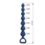 Mr Play - Bolinhas Anal de Silicone Azuis e Plug Anal 26,7 cm