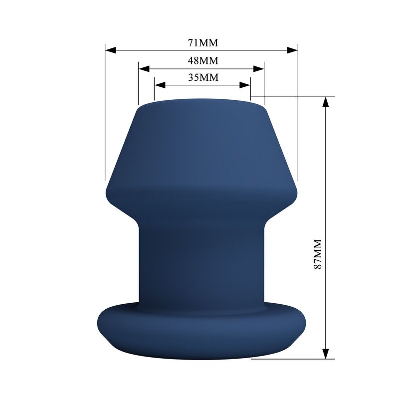 Mr Play - Jack Blue Plug Anal Oco de Silicone Tamanho M
