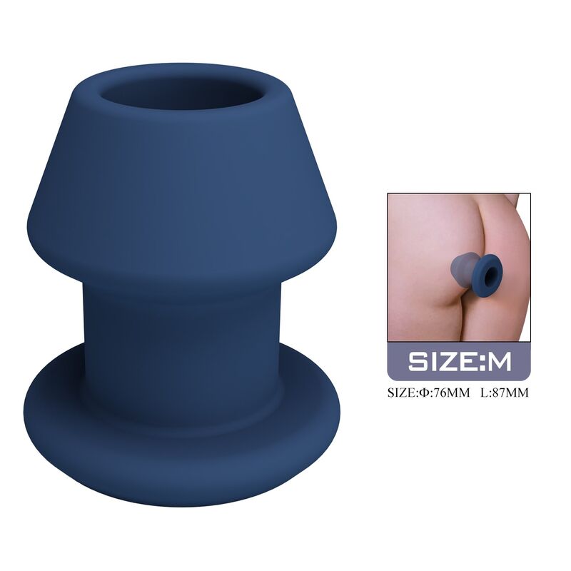 Mr Play - Jack Blue Plug Anal Oco de Silicone Tamanho M