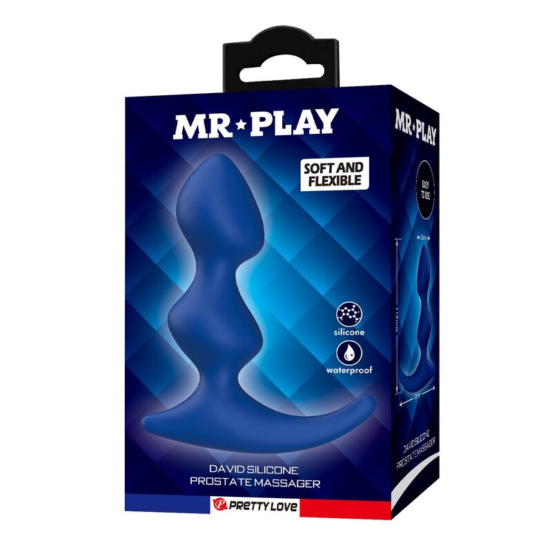 Mr Play - Plug Anal Azul Ergonômico