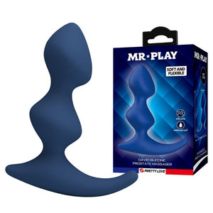 Mr Play - Plug Anal Azul Ergonômico