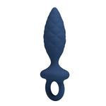 Mr Play - Plug Anal Texturizado com Anel Azul S