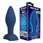 Mr Play - Plug Anal de Silicone Cônico Azul M