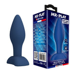 Mr Play - Plug Anal de Silicone Cônico Azul S