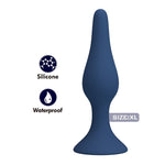 Mr Play - Plug Anal de Silicone Cônico Azul XL