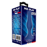 Mr Play - Plug Anal Fino de Silicone Azul Tamanho S