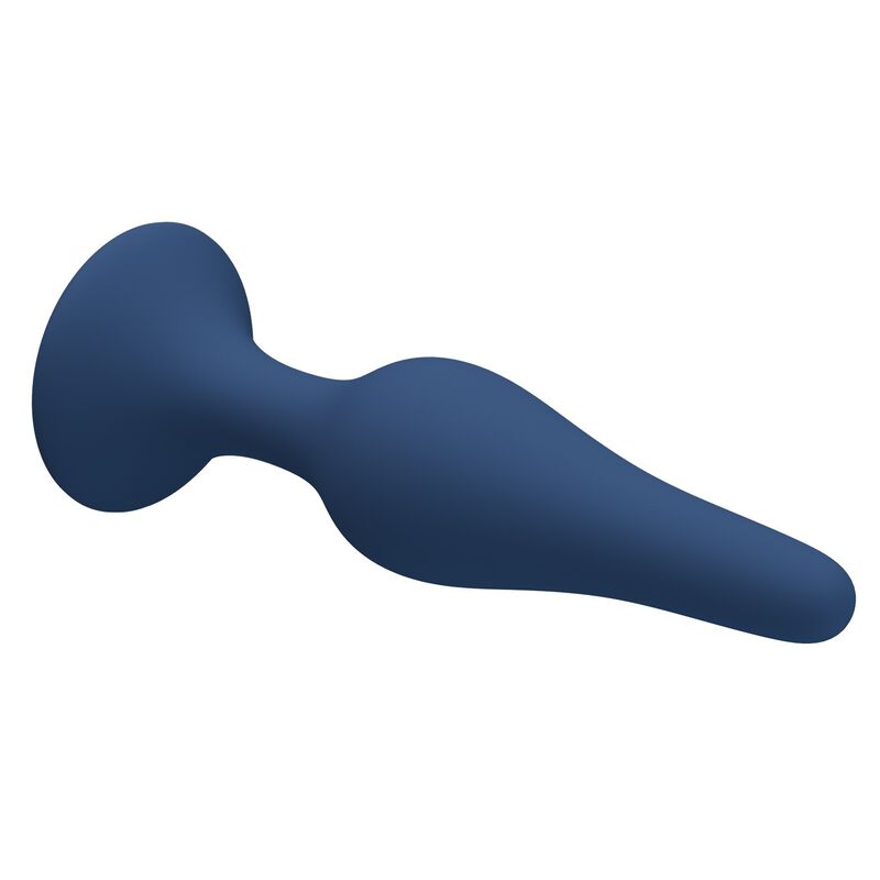 Mr Play - Plug Anal Fino de Silicone Azul Tamanho S
