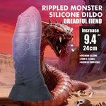 Power Monsters - Dreadful Fiend Bicolor Fantasy Silicone Dildo 24 cm Ø 6 cm