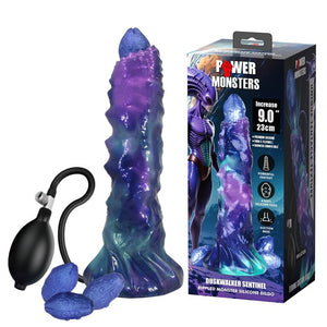 Power Monsters - Duskwalker Sentinel Tricolor Dildo de Silicone Inflável Fantasia 23 cm Ø 5 cm