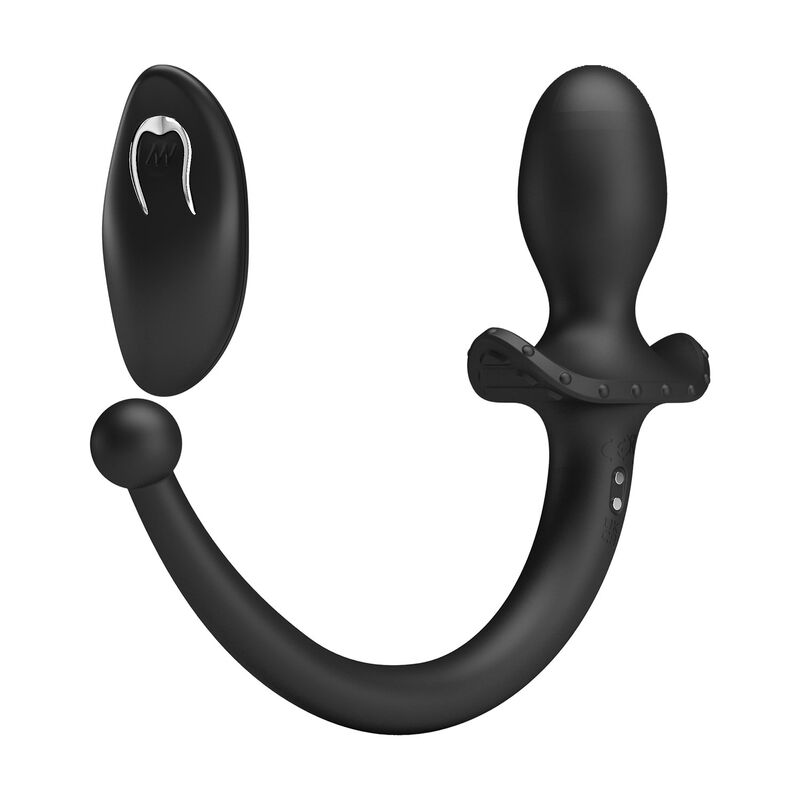 Mr Play - Vibrador Anal e Períneo com Controle Remoto sem Fio, Preto