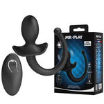 Mr Play - Vibrador Anal e Períneo com Controle Remoto sem Fio, Preto