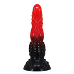Power Monsters - Dildo de Fantasia Dragão de Fogo com Ventosa 24,5 cm Ø 5,8 cm Vermelho e Preto