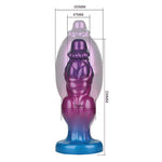 Power Monsters - Rift Titan Bicolor Dildo de Silicone Inflável Fantasia 24 cm Ø 5 cm