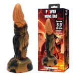 Power Monsters - Dildo de Silicone Fantasia Tiranossauro Bicolor 20,5 cm Ø 5 cm