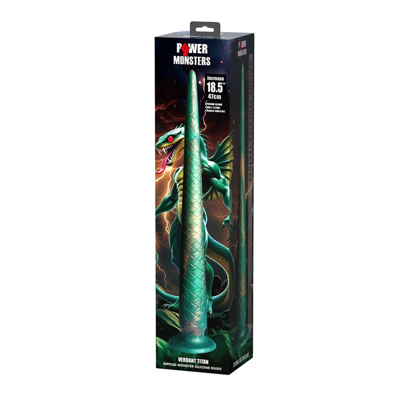 Power Monsters - Wildwyrm Tail Bicolor Fantasy Silicone Dildo 47 cm Ø 4 cm