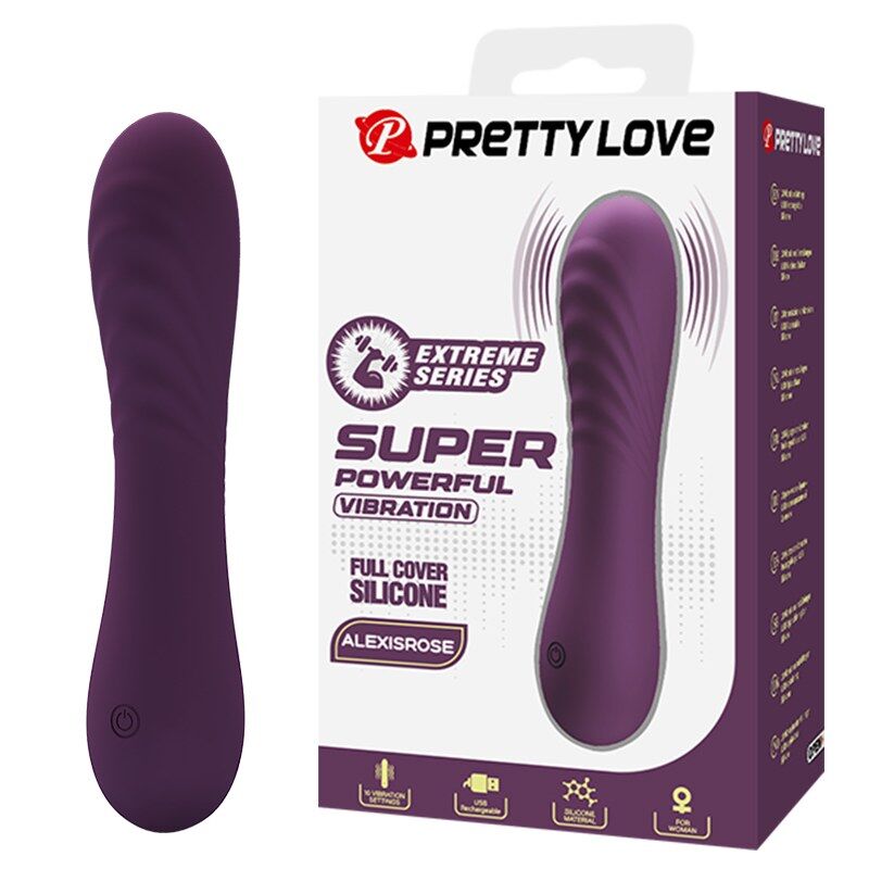 Pretty Love - Vibrador Recarregável Alexisrose com 10 Funções - Roxo