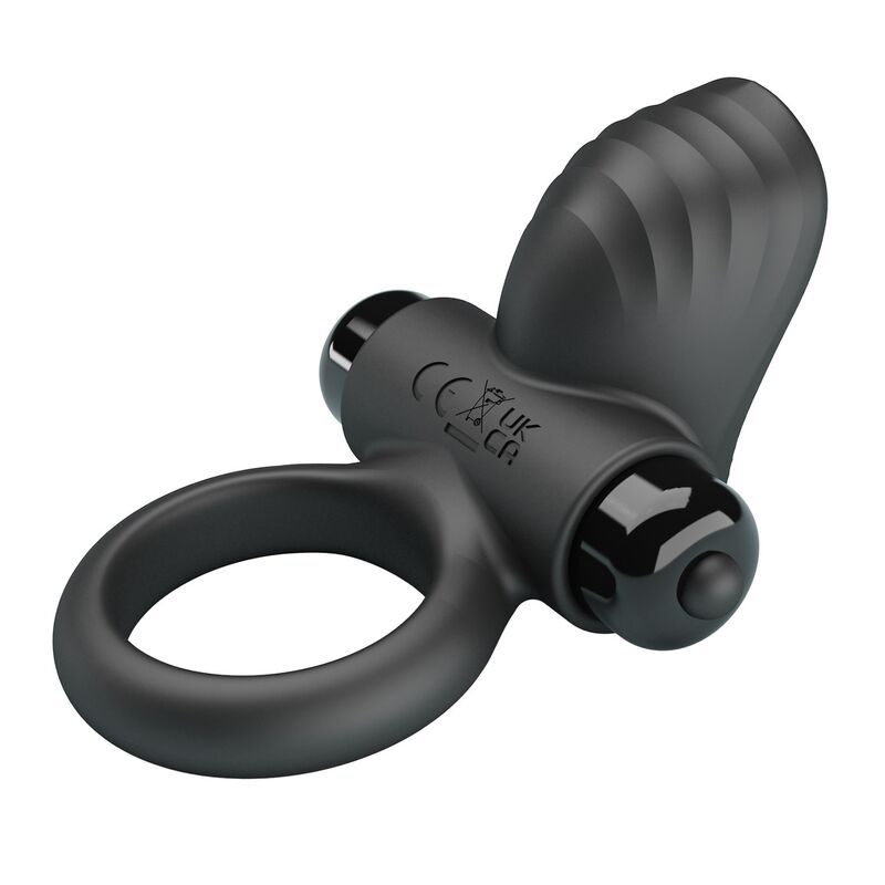 Pretty Love - Anel Vibratório para Pênis Adrien com 10 Funções - Preto