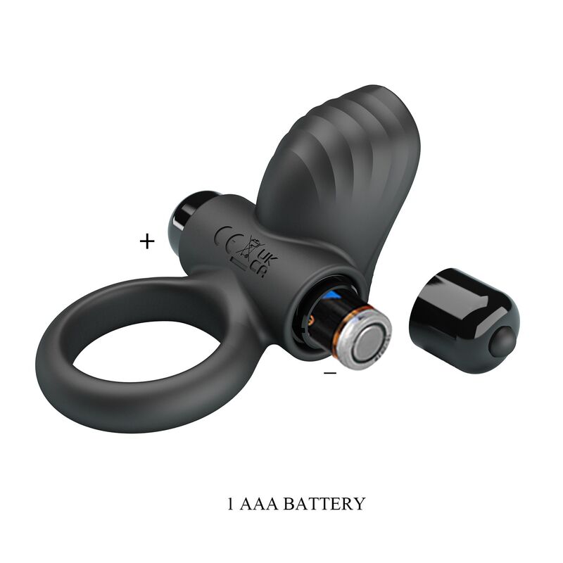 Pretty Love - Anel Vibratório para Pênis Adrien com 10 Funções - Preto