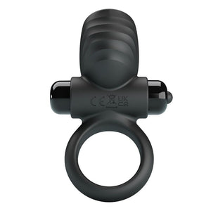 Pretty Love - Anel Vibratório para Pênis Adrien com 10 Funções - Preto