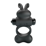 Pretty Love - Anel Peniano Vibratório com Estimulador de Coelhinho, 10 Funções, Preto