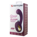Pretty Love - Brynnlee Vibrador Recarregável com Estimulador Oral, 10 Vibrações e 5 Funções de Lambida, Roxo