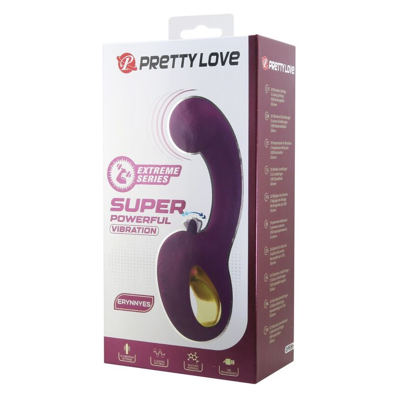 Pretty Love - Brynnlee Vibrador Recarregável com Estimulador Oral, 10 Vibrações e 5 Funções de Lambida, Roxo