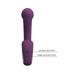 Pretty Love - Brynnlee Vibrador Recarregável com Estimulador Oral, 10 Vibrações e 5 Funções de Lambida, Roxo