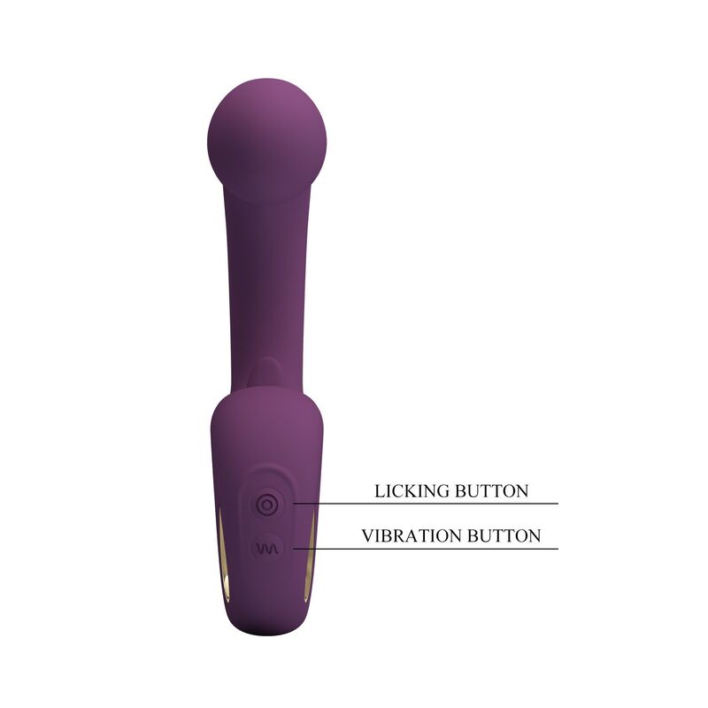 Pretty Love - Brynnlee Vibrador Recarregável com Estimulador Oral, 10 Vibrações e 5 Funções de Lambida, Roxo