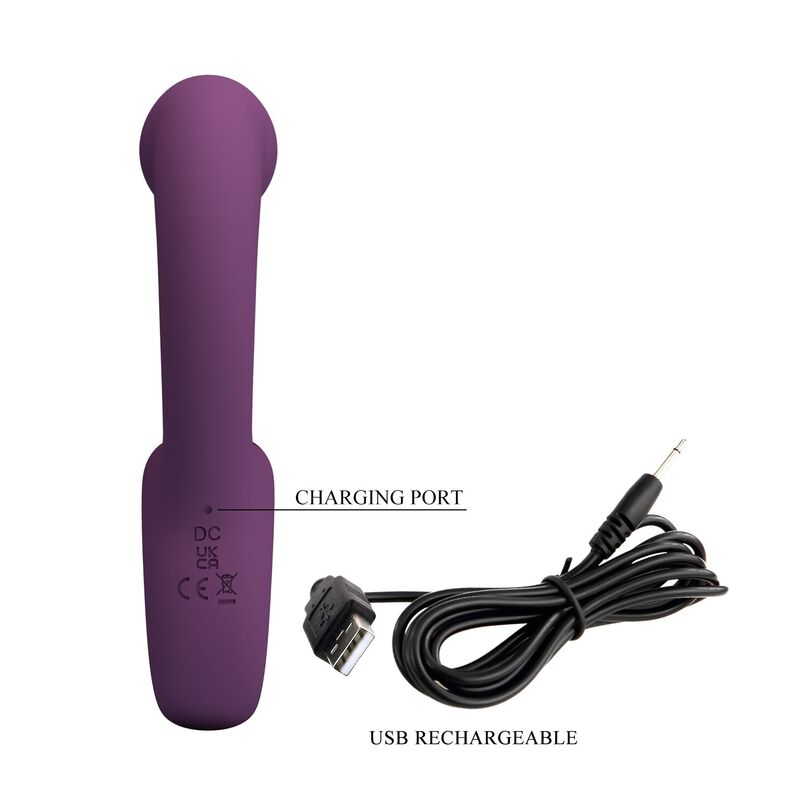 Pretty Love - Brynnlee Vibrador Recarregável com Estimulador Oral, 10 Vibrações e 5 Funções de Lambida, Roxo