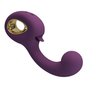 Pretty Love - Brynnlee Vibrador Recarregável com Estimulador Oral, 10 Vibrações e 5 Funções de Lambida, Roxo