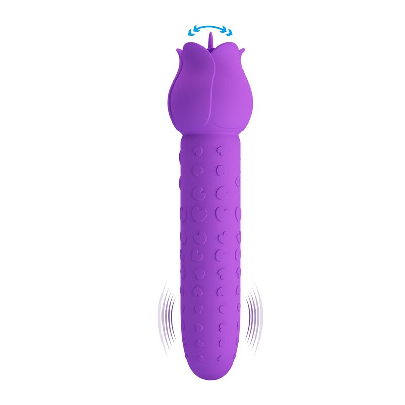 Pretty Love - Vibrador Estimulador Oral e Clitoriano Recarregável Dannell, Roxo