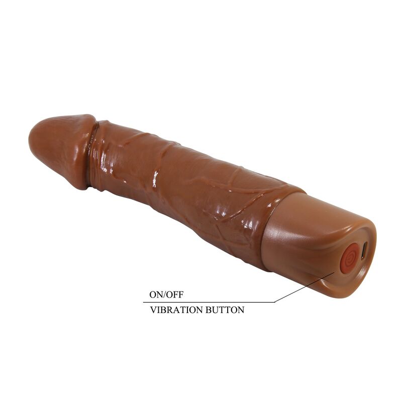 Pretty Love - Vibrador Realista Donald 19,5 cm Ø 4 cm Marrom