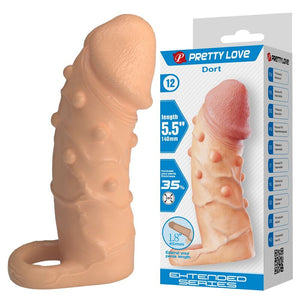 Pretty Love - Manga Extensora de Pênis Dort 14 cm Ø 4 cm Natural