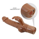 Pretty Love - Vibrador Realista em Formato de Coelho Ellison 22,6 cm Ø 4,2 cm Marrom