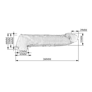 Pretty Love - Capa Extensora de Pênis Ajustável 26 cm Ø 4 cm Transparente
