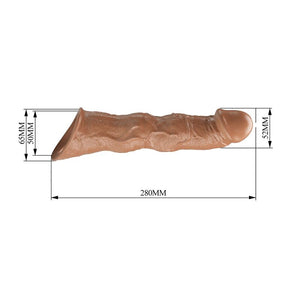Pretty Love - Manga Extensora de Pênis Ajustável 28 cm Ø 4,5 cm Marrom