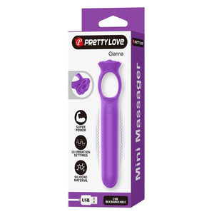 Pretty Love - Mini Vibrador Massageador Recarregável Giana Roxo